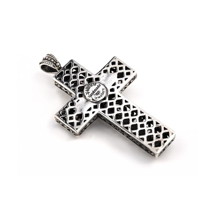 Jesus Cross Pendant Sterling Silver – Yianni Jewelry - Image 2