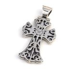 Byzantine Cross Pendant 925 Sterling Silver - Image 3