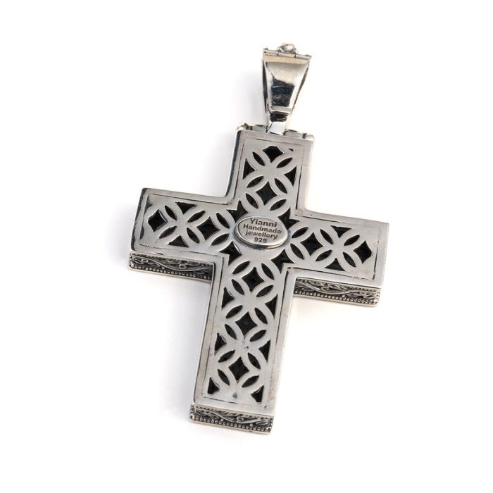 Byzantine Orthodox Cross Pendant Silver 925 - Image 3