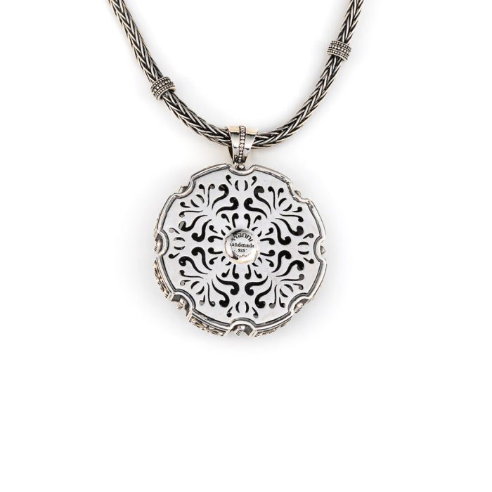 Byantine Lapis Lazuli Pendant Sterling Silver – Yianni Jewelry - Image 2