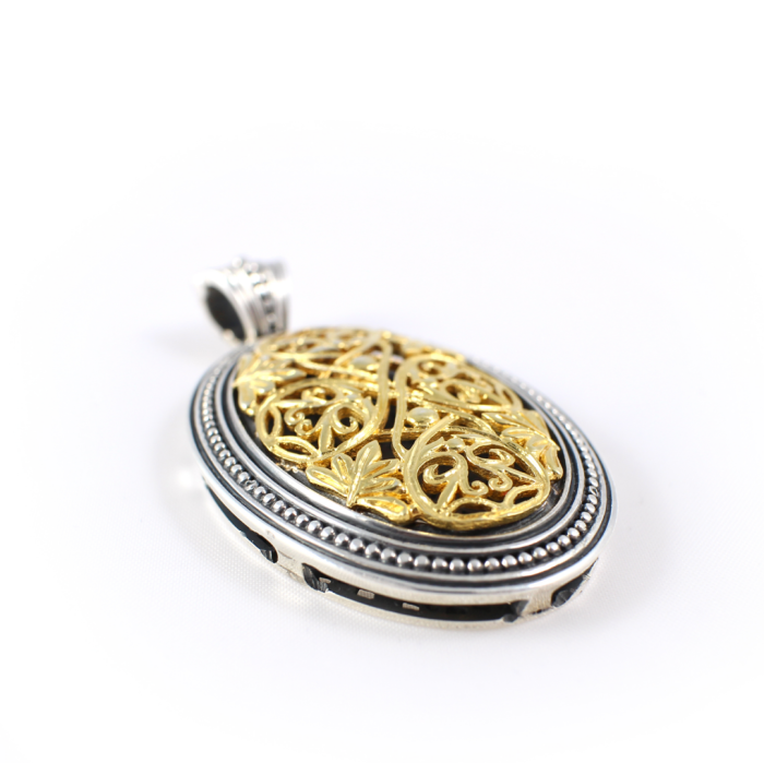 Cross Pendant - Sterling Silver Gold Plated Yianni Jewelry - Image 3