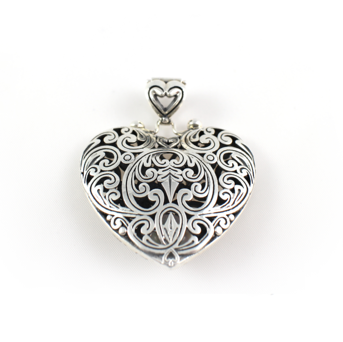 Sterling Silver Heart Pearl Pendant - Yianni Jewelry - Image 2