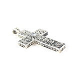 Byzantine Silver Cross with Zircon - Yianni Jewelry - Image 2