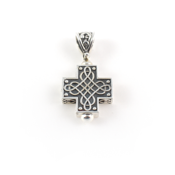 Sterling Silver Cross Pendant - Yianni Jewelry - Image 1
