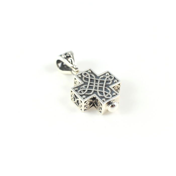 Sterling Silver Cross Pendant - Yianni Jewelry - Image 2