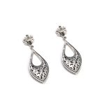 Byzantine Drop Earrings 925 Sterling Silver - Image 2