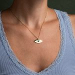 Eye Necklace - 925 Sterling Silver Gold Plated - Image 2