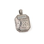 Garden Shadows polygon Pendant in 18K Gold and Sterling Silver with Ruby - Image 2