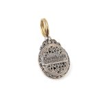 Mediterranean small oval pendant in 18K Gold and Sterling Silver - Image 2