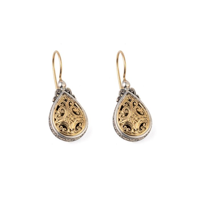 Mediterranean Drop Earrings in 18K Gold and Sterling Silver - Image 1