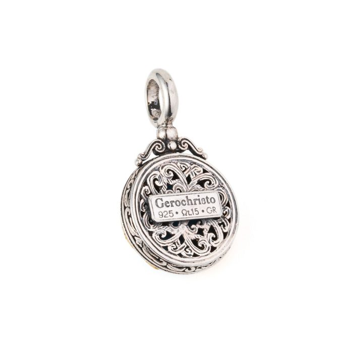 Gerochristo - Iris round pendant with Turquoise Copper - Image 2