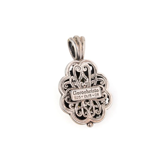Gerochristo - Penelope Pendant is Sterling Silver with Gemstone - Image 3