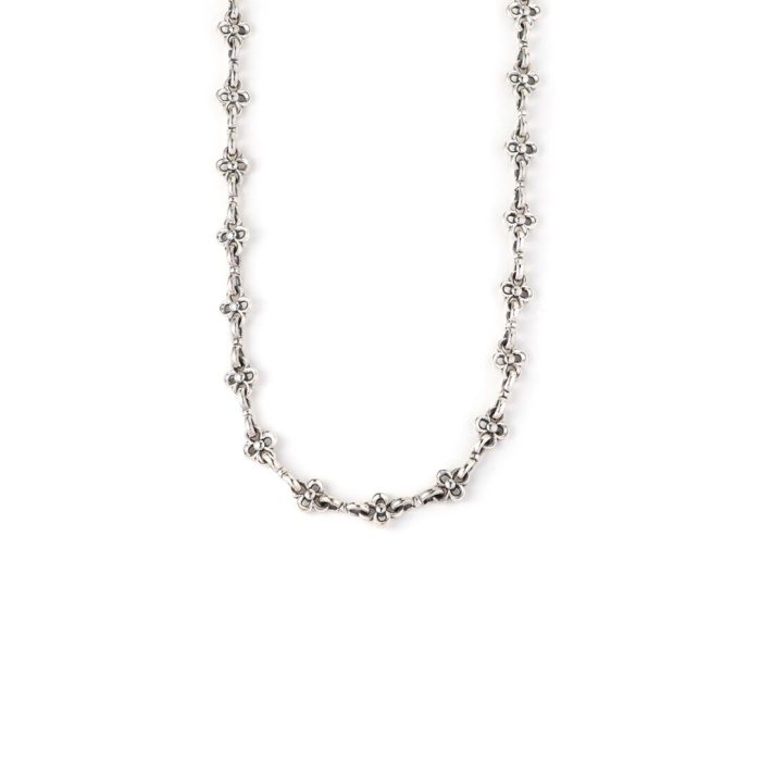 Gerochristo - Chain with Flowers in Sterling Silver