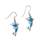 Dolphin Opal Earrings - 925 Sterling Silver
