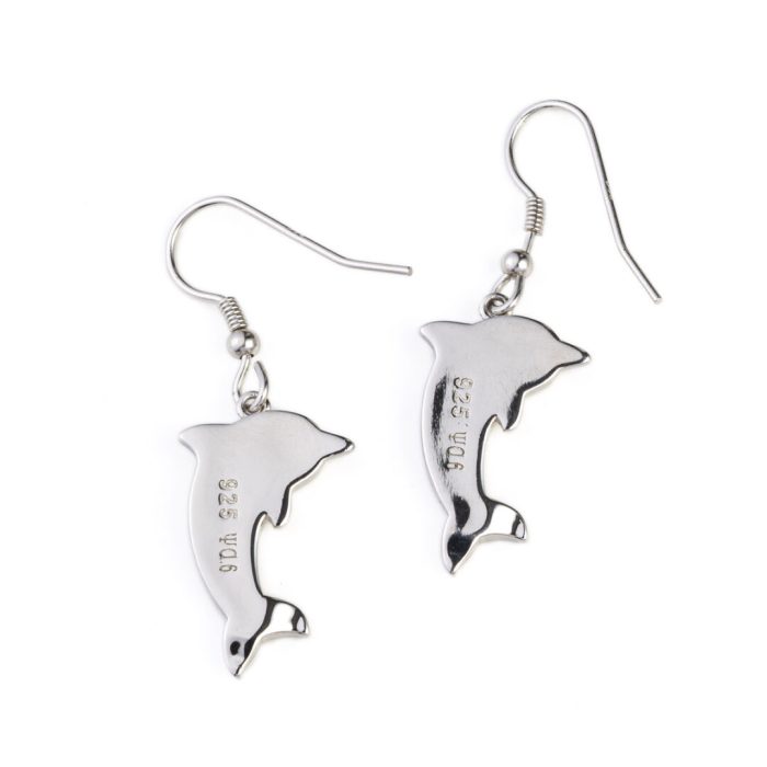 Dolphin Opal Earrings - 925 Sterling Silver - Image 2