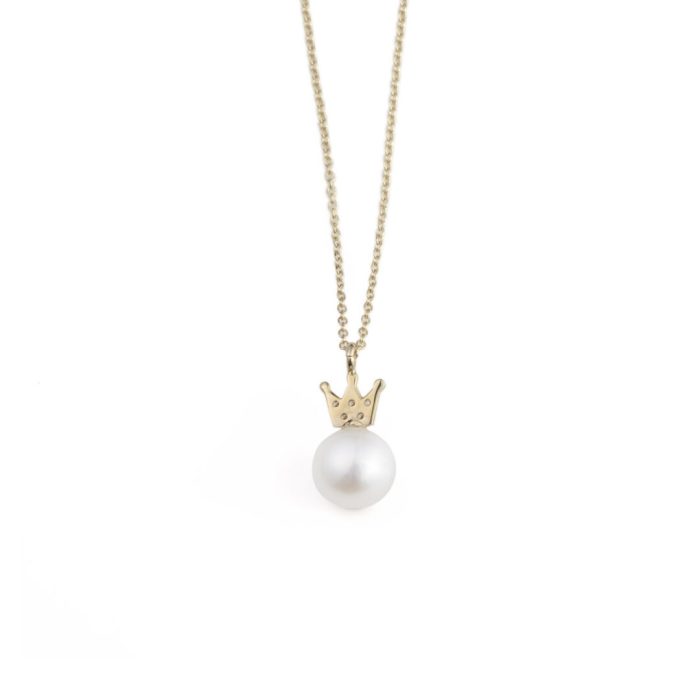 Pearl Crown Necklace – 9K Gold - Image 2