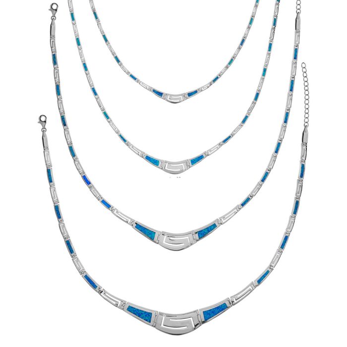 Meander - Greek key Opal necklace - Image 7