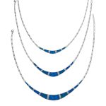Greek Key Blue Opal necklace - Image 5