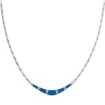 Greek Key Blue Opal necklace - Image 7
