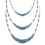 Blue Opal Meander round necklace - Image 4