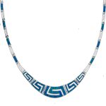 Blue Opal Meander round necklace - Image 8