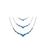 Meander - Blue opal silver necklace - Image 8