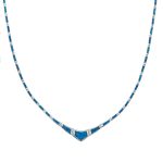 Blue Opal Necklace - Sterling Silver - Image 9