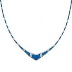 Blue Opal Necklace - Sterling Silver - Image 8