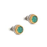 Gerochristo - Iris stud earrings in Sterling Silver with Lapis - Image 2