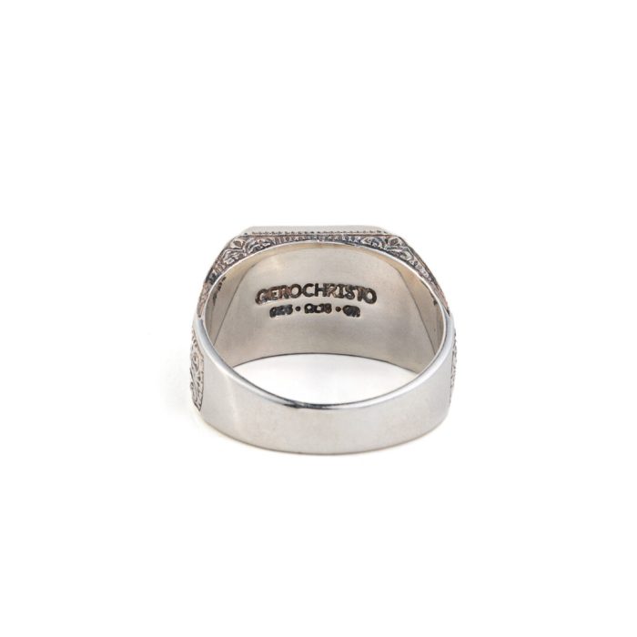 Gerochristo - Classic men ring in Sterling Silver with Carnelian - Image 3