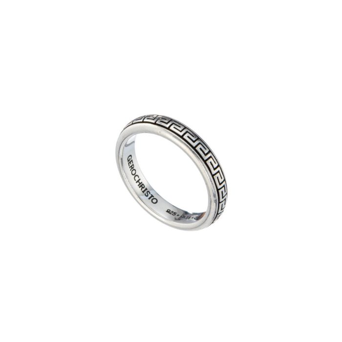 Gerochristo - Meander band ring in Sterling Silver - Image 2