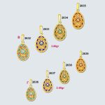 Rosette Flower Egg Pendant Necklace with Enamel - Image 6