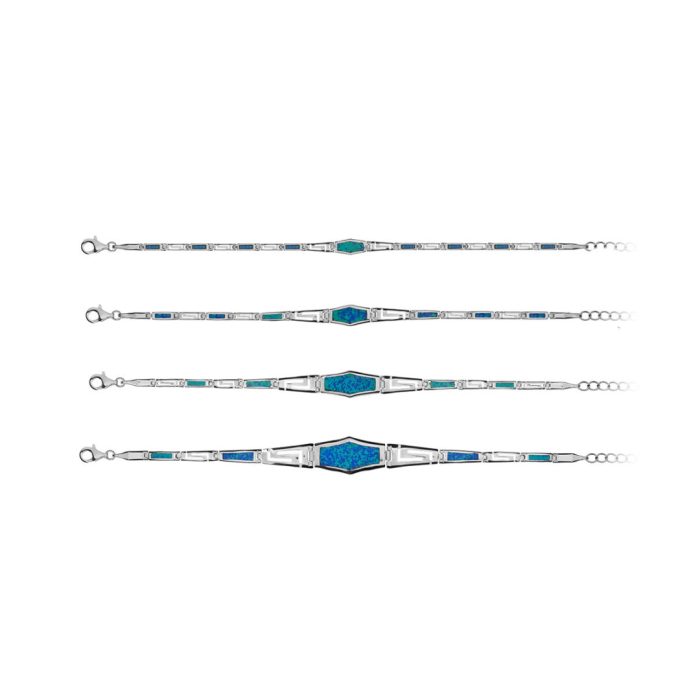 Meander Bracelet - 925 Sterling Silver with Opal - Image 7