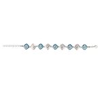Greek Key Meander Blue Opal Bracelet – 925 Sterling Silver - Image 5