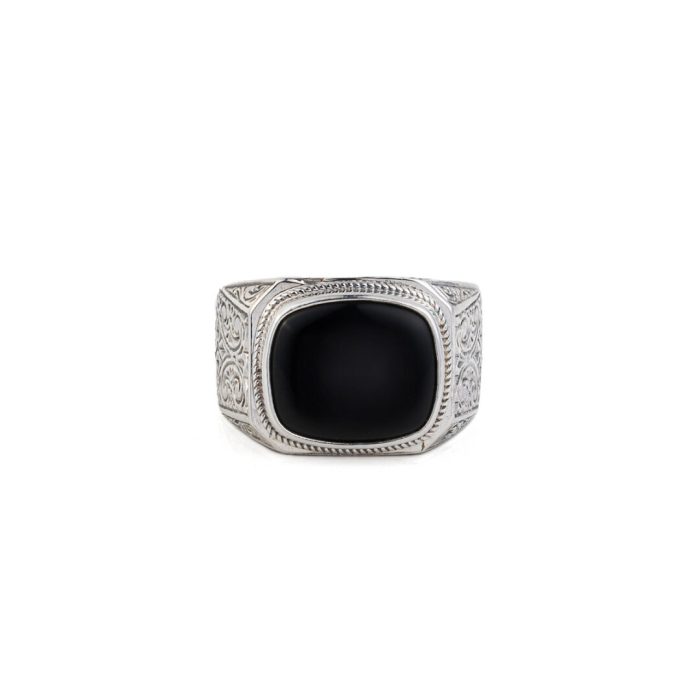 Gerochristo - Classic men ring in Sterling Silver with Black Onyx - Image 1
