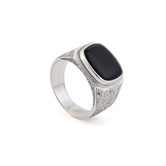 Gerochristo - Classic men ring in Sterling Silver with Black Onyx - Image 2