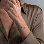 Olive Leaf Opal bangle Bracelet - 925 Sterling Silver and Gold Plated - Image 3
