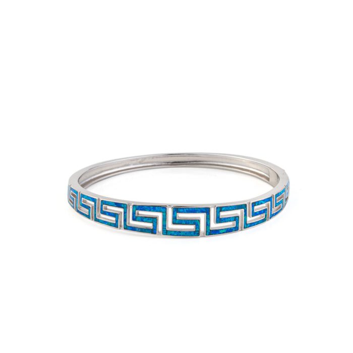 Βραχιόλι Bangle Μαίανδρος με Όπαλ - Άσήμι 925 - Image 1
