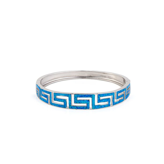 Βραχιόλι Bangle Μαίανδρος με Όπαλ - Άσήμι 925 - Image 4