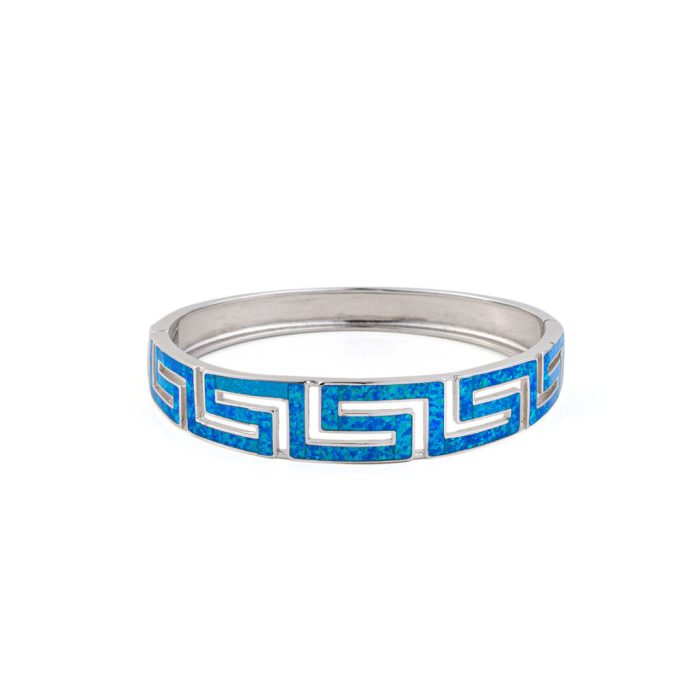 Βραχιόλι Bangle Μαίανδρος με Όπαλ - Άσήμι 925 - Image 6