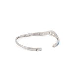 Meander Opal Bangle Bracelet - 925 Sterling Silver - Image 4