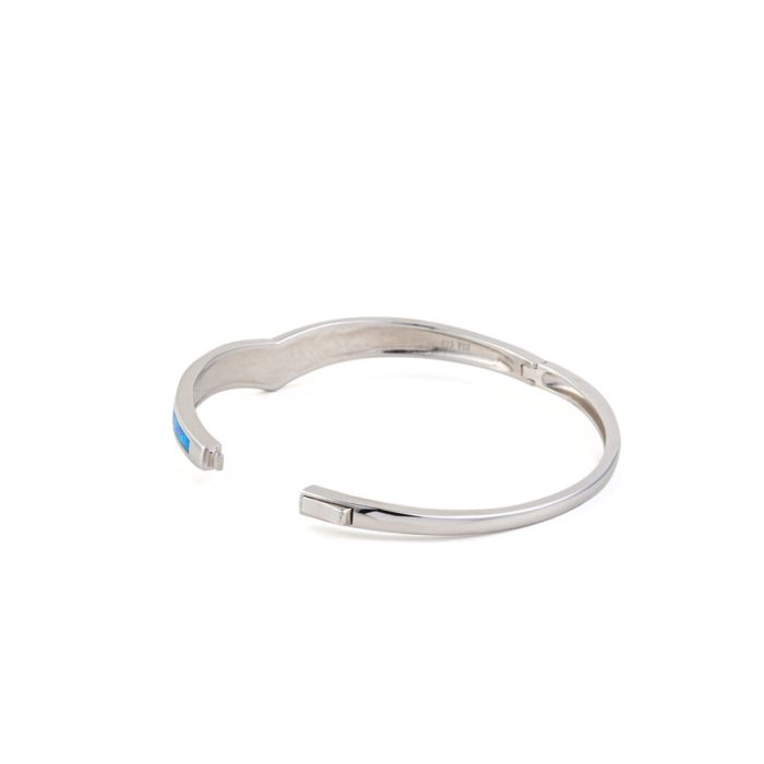 Βραχιόλι Bangle με Μπλε Όπαλ - Ασήμι 925 - Image 3