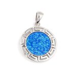 Greca Pendant with Blue Opal stone - Image 6