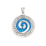 Greca Pendant with Blue Opal stone - Image 4