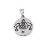 Phaistos Disc and Minoan Bee Pendant – 925 Sterling Silver and Gold Plated - Image 4