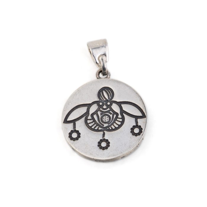Phaistos Disc and Minoan Bee Pendant – 925 Sterling Silver and Gold Plated - Image 4