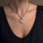 Athena Greek Goddess Coin Pendant - Sterling Silver and Gold Plated - Image 2