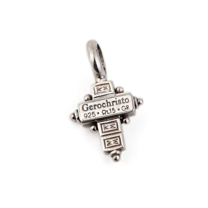 Gerochristo – Cross 925 Sterling Silver with Green Zircon - Image 3