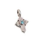 Gerochristo – Cross 925 Sterling Silver with Green Zircon - Image 2