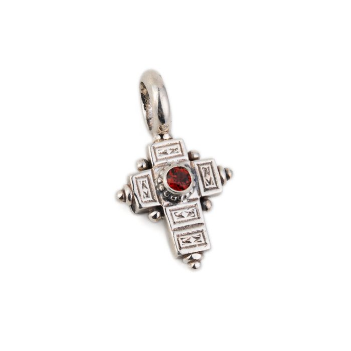 Gerochristo – Cross 925 Sterling Silver with Green Zircon - Image 4